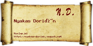 Nyakas Dorián névjegykártya